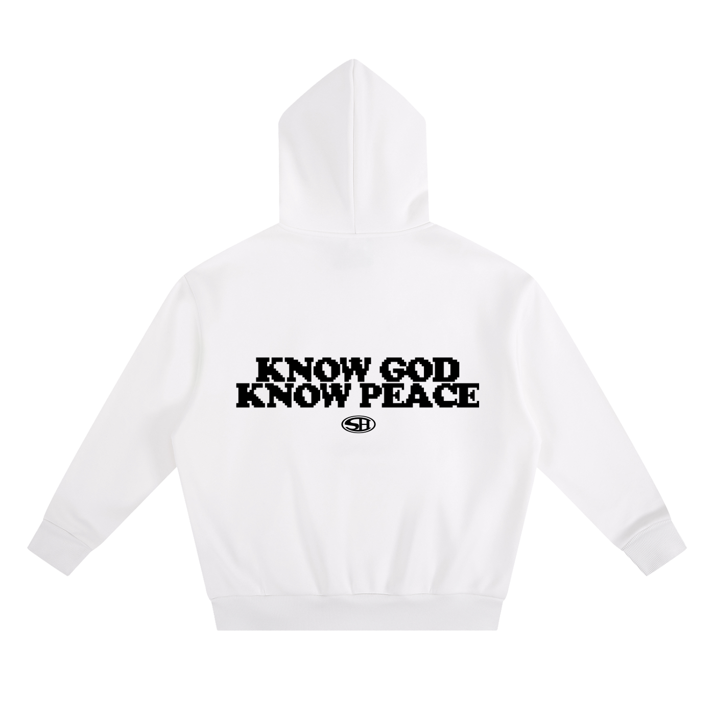 KNOW GOD KNOW PEACE HOODIE WHITE