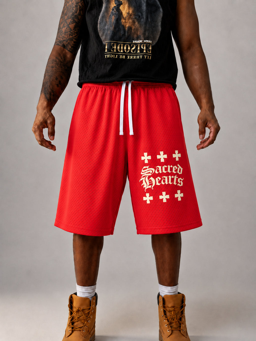 SACRED HEARTS MESH SHORTS