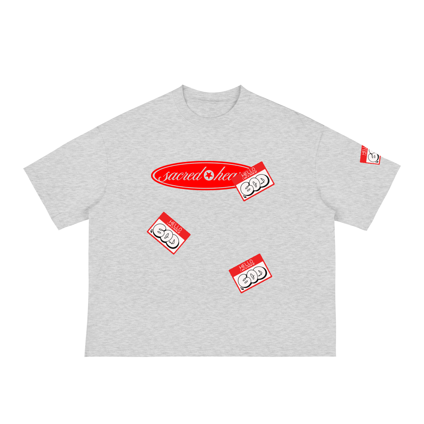 SH CHILD OF GOD STICKERS BOXY TEE