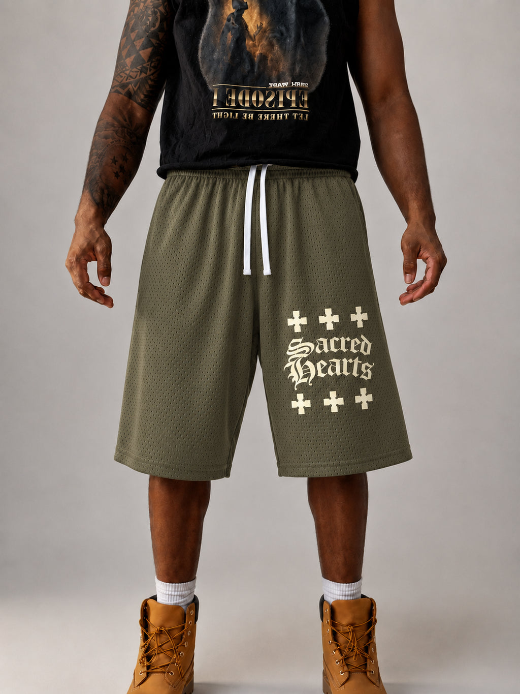 SACRED HEARTS MESH SHORTS