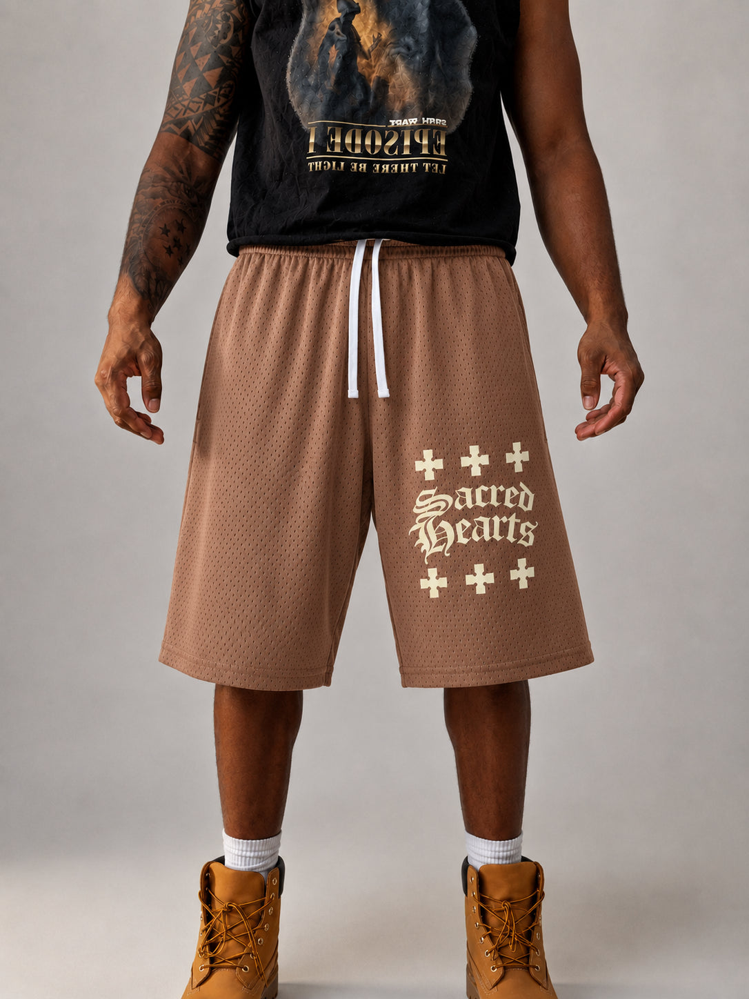 SACRED HEARTS MESH SHORTS