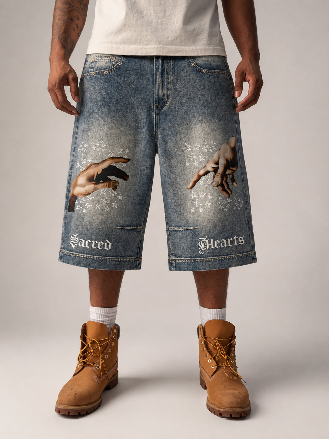 CREATION OF MAN DENIM JORTS