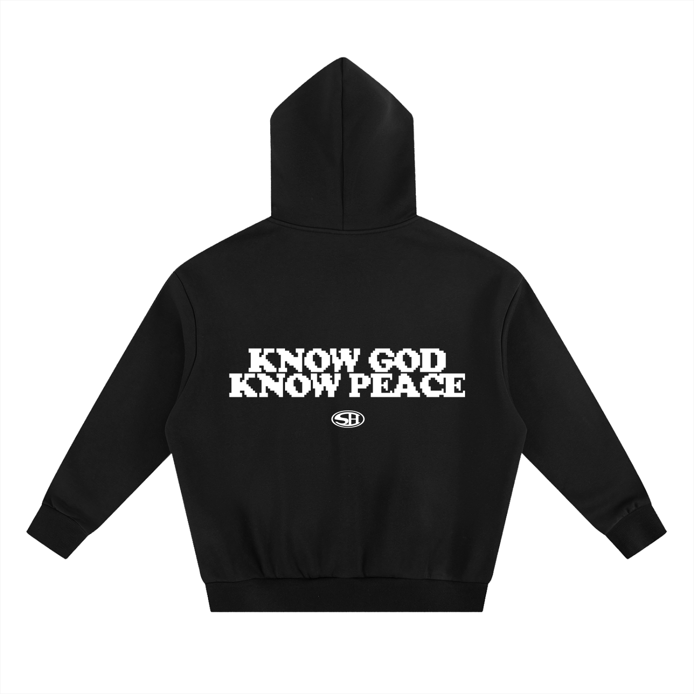 KNOW GOD KNOW PEACE HOODIE BLACK
