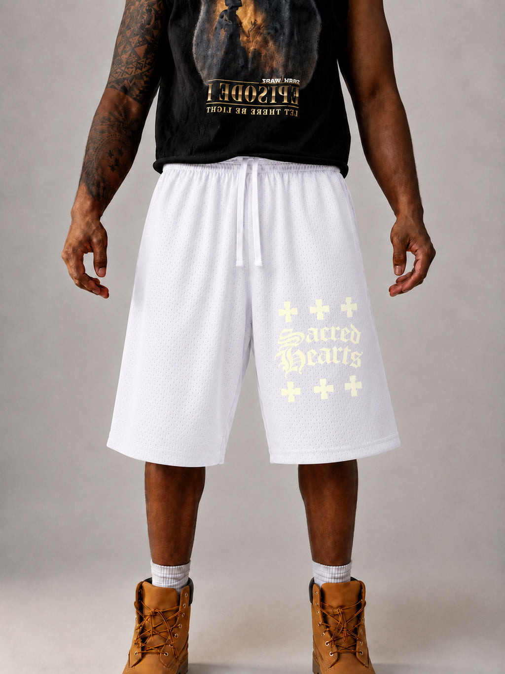 SACRED HEARTS MESH SHORTS