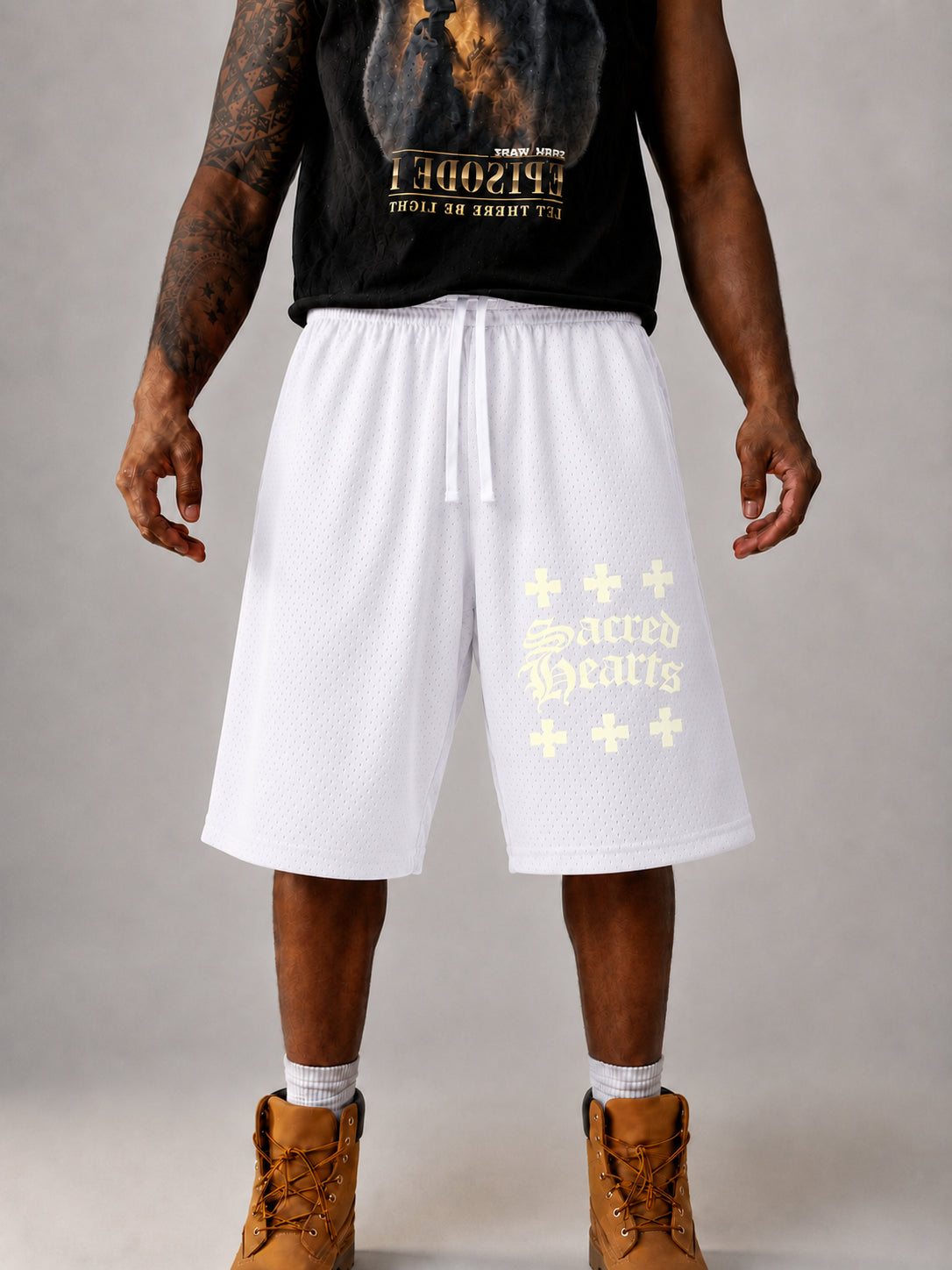SACRED HEARTS MESH SHORTS