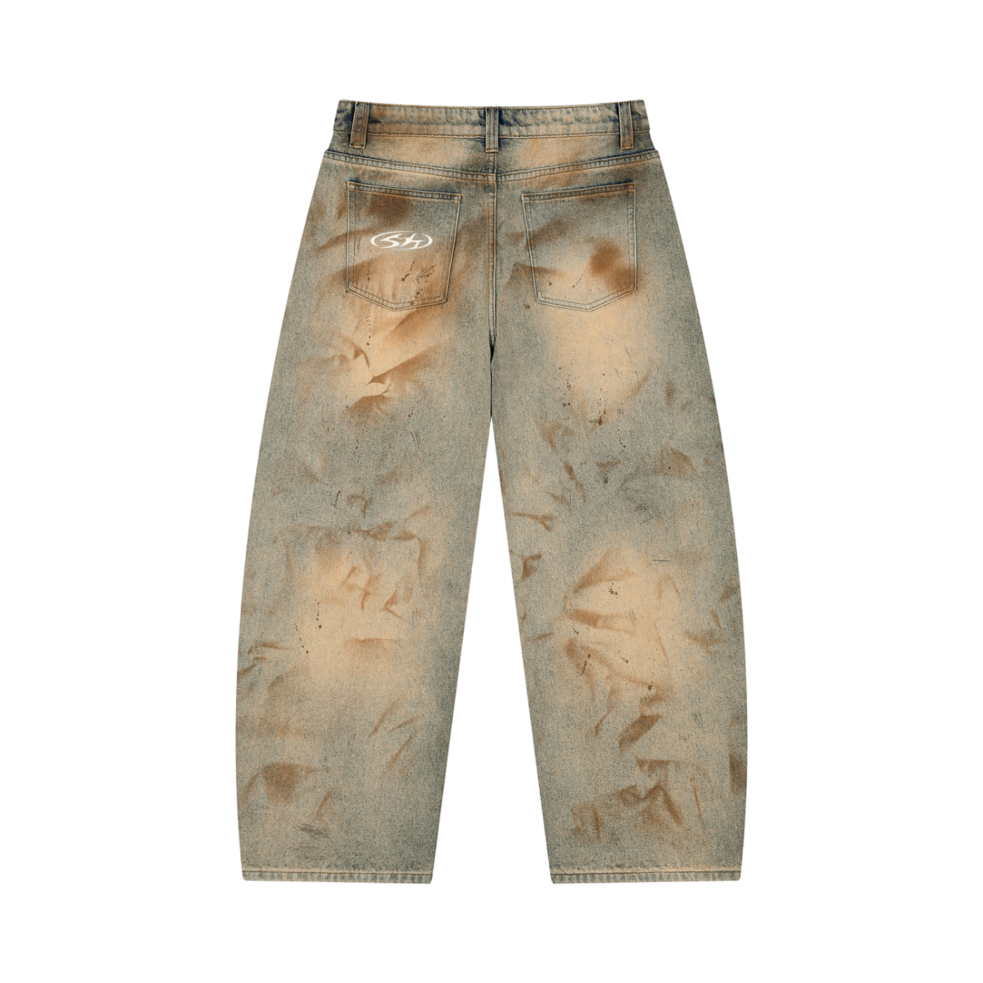 VINTAGE BLEACHED BAGGY JEANS
