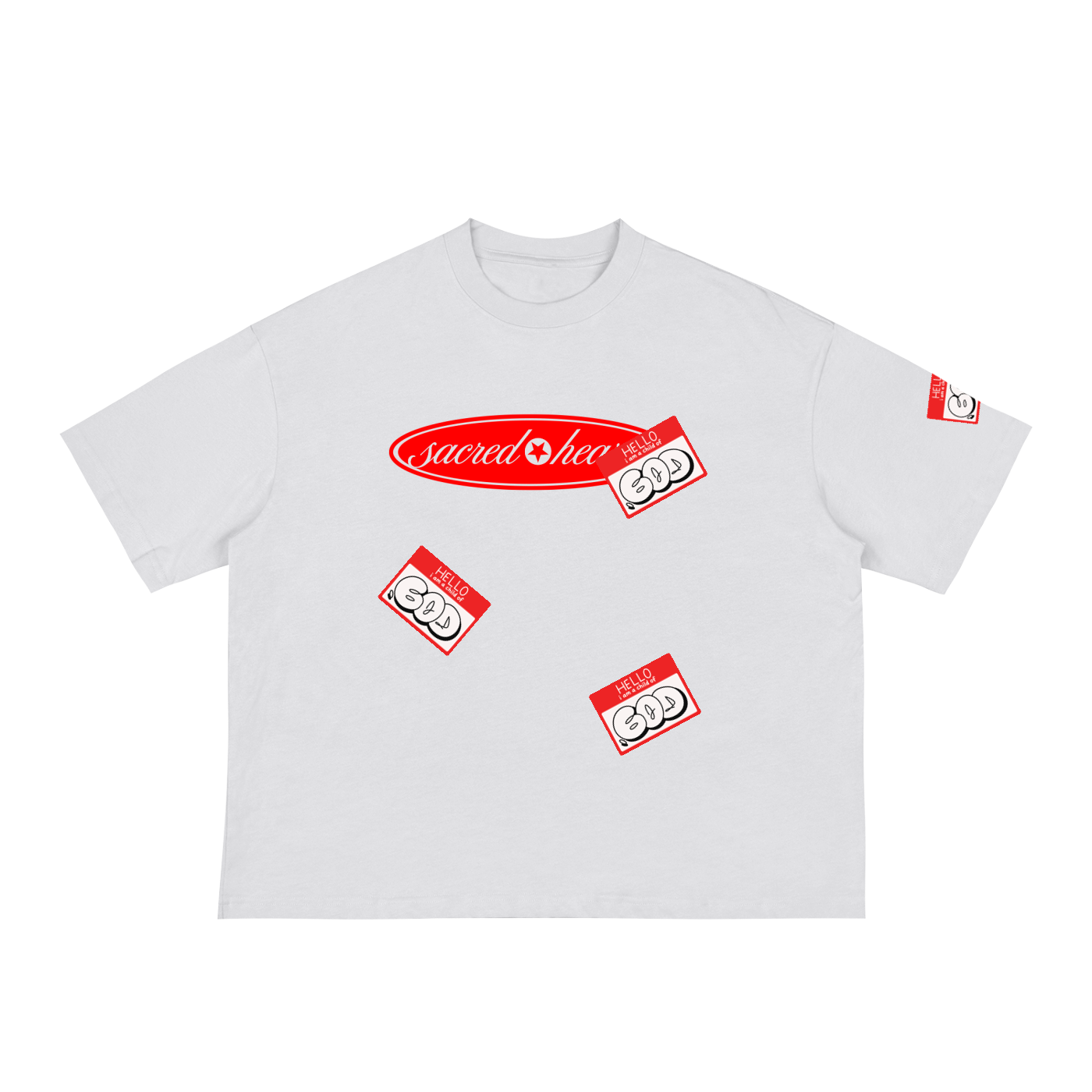 SH CHILD OF GOD STICKERS BOXY TEE