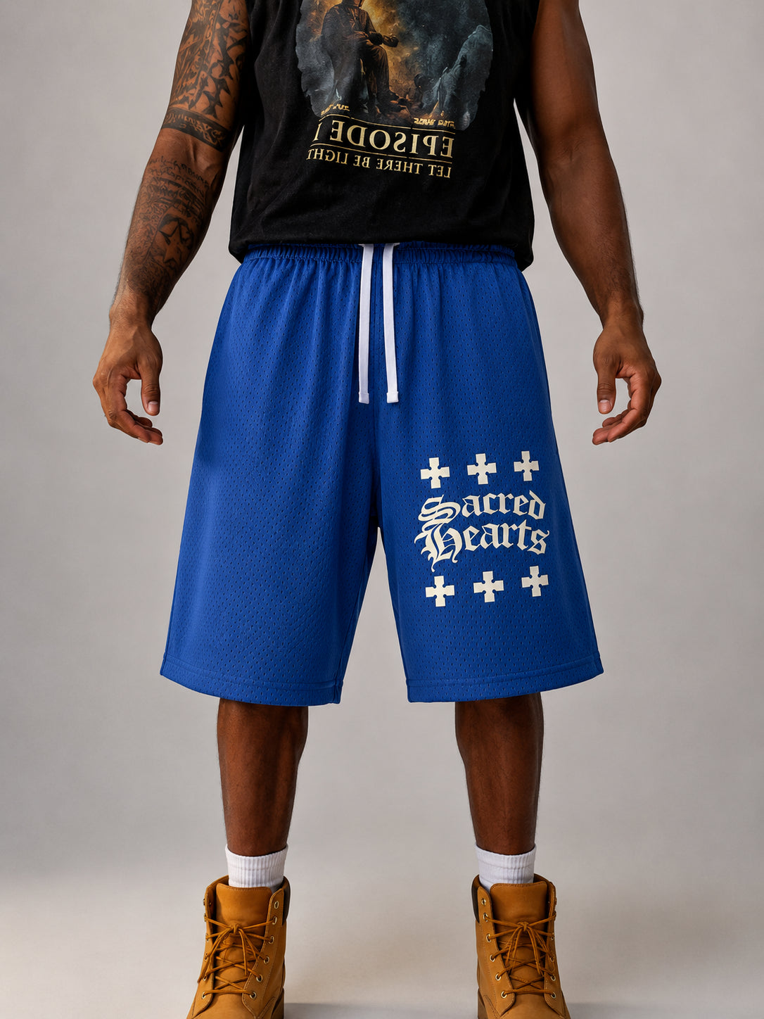 SACRED HEARTS MESH SHORTS