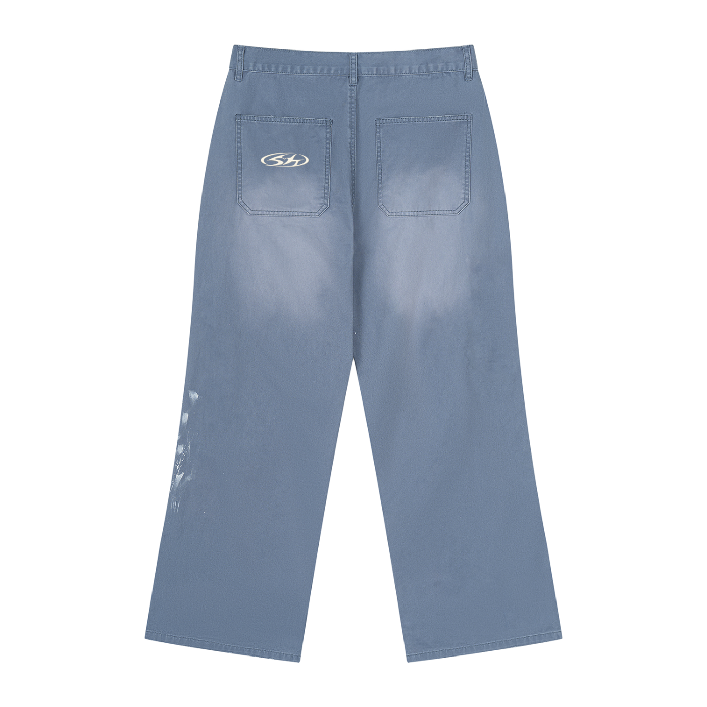 BAGGY SPLATTER WASH JEANS